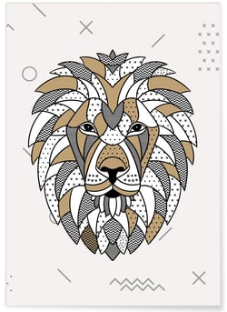 Poster Lion scandinave | A3 : 29,7x42cm