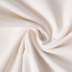Tissu Velours milleraies Lilou uni  Blanc