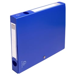 Boite de classement à pression Dos 40mm polypropylène 7/10e Opaque - A4 - Bleu - x 10 - Exacompta