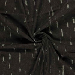 Tissu Jean Denim déchirures fils multicolore sur fond Noir