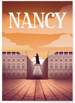 Affiche ville Nancy | A3 : 29,7x42cm