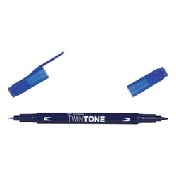 Feutre double pointe 0,8 et 0,3 mm - TOMBOW - Bleu marine - TwinTone