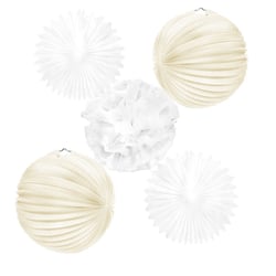 Lanternes blanches à monter soi-même (5 pièces)