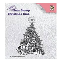 Tampon transparent scrapbooking Nellie's choice SAPIN DE NOEL 017