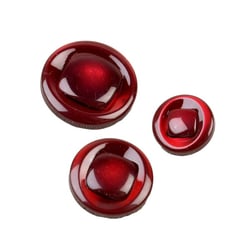 Bouton rond à queue rouge beaujolais