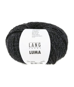 Pelote Luma — Soie, Alpaga & Laine Vierge — Lang Yarns 0004 Noir