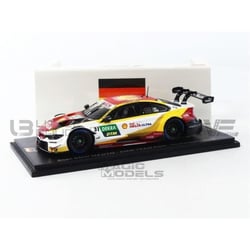 Voiture Miniature de Collection - SPARK 1/43 - BMW M4 - DTM Hockenheim 2019 - Blanc / Rouge / Jaune