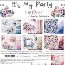 24 papiers scrapbooking 20 x 20 cm Craft O' Clock IT’S MY PARTY