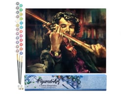 Peinture par Numéro Figured'Art - Violoniste en Concert - Kit de Loisir Créatif DIY Numéro d'Art Complet - 40x50cm sans châssis en bois