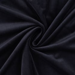 Tissu Velours ras d'habillement uni Noir