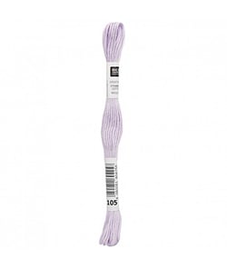 Fil à broder mouliné Uni - Rico Design 105 Violet