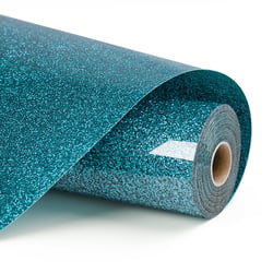 LOKLiK – Vinyle Thermocollant Pailleté – Bleu Clair – 30.5 x 90 cm