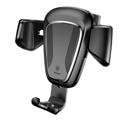Baseus Support Voiture pour Smartphone avec Ventouse à fixer sur Grille d'Aération Noir