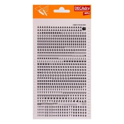 Lettres alphabet et Chiffres Transfert Noir 3mm Sans empattement