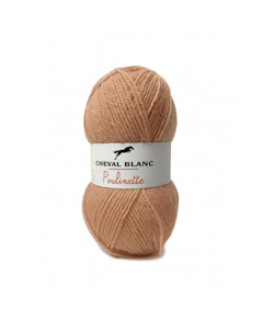 Pelote de laine à tricoter POULINETTE - Cheval Blanc 26 Marron