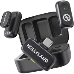 Micro-cravate sans fil - HOLLYLAND - Lark A1 Mini Duo - 48 kHz/24 bit - 54h autonomie - 200 m portée