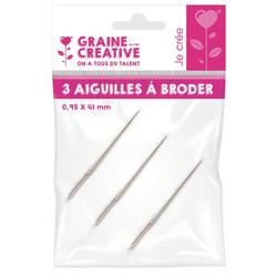 Graine Créative - Aiguilles à broder 3 pièces 0,95x41mm