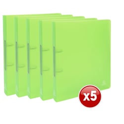 Classeur 2 anneaux 30 mm polypropylène Chromaline - A4 maxi - Vert - x 15 - Exacompta