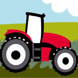 LUC - Kit canevas Soudan Tracteur 25x25cm