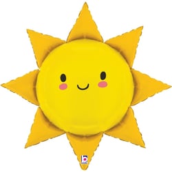 Ballon Aluminium Hélium Géant - Soleil d'Été 78 cm