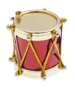 Tambour miniature, 3 x 2,8 x 3 cm pour le monde des lutins - Rico Design rouge