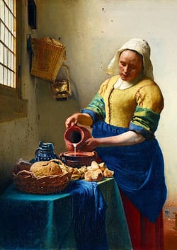 Puzzle 1000 pièces - Vermeer- The Milkmaid, 1658 - Bluebird Puzzle