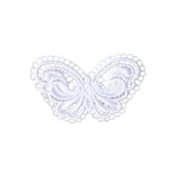 Ecusson thermocollant en dentelle papillon 3,6cm x 3,4cm