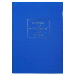 Registre 297X210 Mouvements de titres 112 pages - Bleu - Le Dauphin
