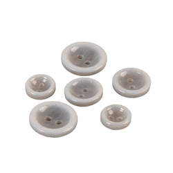 Bouton rond 2 trous gris