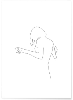 Affiche Line Art Women 6 | A3 : 29,7x42cm