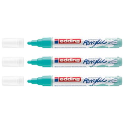 Lot de 3 marqueurs acryliques pointe 2-3 mm - EDDING - Turquoise opulent - 5100