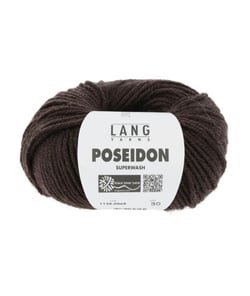 Pelote de laine Vierge Poseidon - Lang Yarns 68 Marron