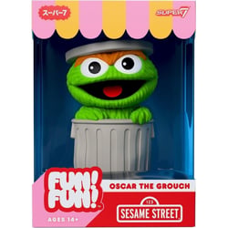 1, Rue Sésame - Figurine 1, Rue Sésame Fun! Fun! Oscar le grincheux 18 cm - Super7