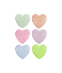 Carte de 6 boutons cœurs - 11 x 11 mm – Rico Design Multicolore