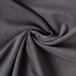 Tissu Velours milleraies Lilou uni  Gris anthracite
