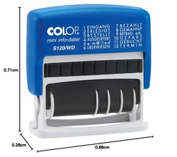 COLOP Tampon dateur Mini Dater S120, mois en lettres, FR