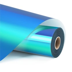 LOKLiK – Vinyle Adhésif Permanent Holographique – Bleu Aqua – 30.5 x 90 cm