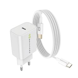 Mayaxess Chargeur Secteur pour Galaxy S21 Ultra 20W + Câble USB-C 1m Blanc