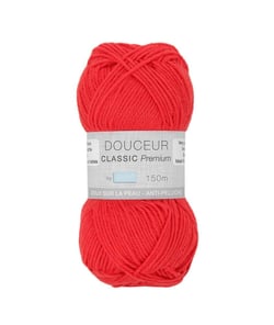 Fil à tricoter Douceur Classic Premium - Trimits : Doux et Résistant pour Tous Vos Projets 877 Rouge