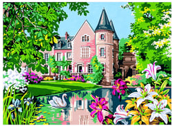 Canevas antique Le castel fleuri 45x60cm