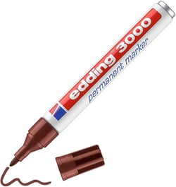 Marqueur permanent pointe ronde 1,5-3 mm - Edding - Marron - 3000