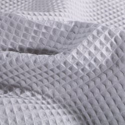 Tissu Nid d'abeille Gris galet