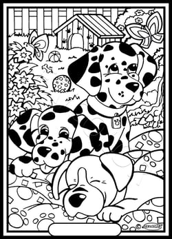 Tableau velours a colorier Dalmatiens Sericolor