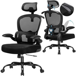 Chaise de bureau ergonomique COMHOMA - Mesh - Noir - 59P 65l 122H cm