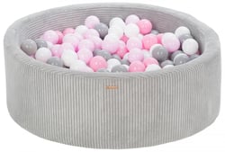Piscine à balles 300 balles 90 cm gris, rose clair, rose (pastel) - Velinda