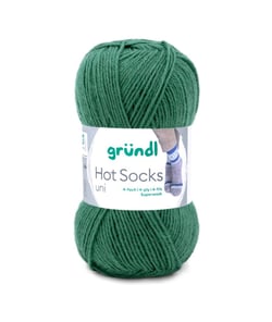 Laine à chaussettes à tricoter HOT SOCKS UNI - Grundl - certifiée Oeko-Tex 22 Vert