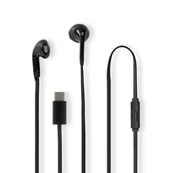 Nedis Écouteurs Filaires USB-C avec Micro et Contrôle du Volume 1.2m Noir