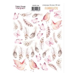 Planche de stickers couleur embelissement Fabrika Decoru FUNNY FOX GIRL 186