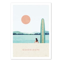 Affiche 50x70 cm - Guadeloupe - Henry Rivers