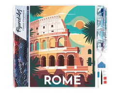 Diamond Painting Broderie Diamant Figured’Art 40x50cm toile entière roulée avec diamants carrés - Affiche Poster Rome